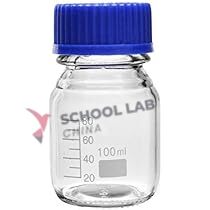Screw Top Reagent Bottle - Clear/Blue Cap - 100ml
